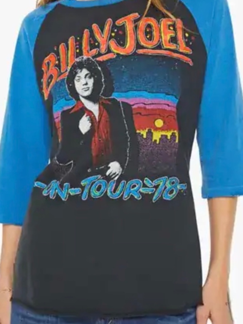 Billy Joel MadeWorn Raglan Tee Vintage